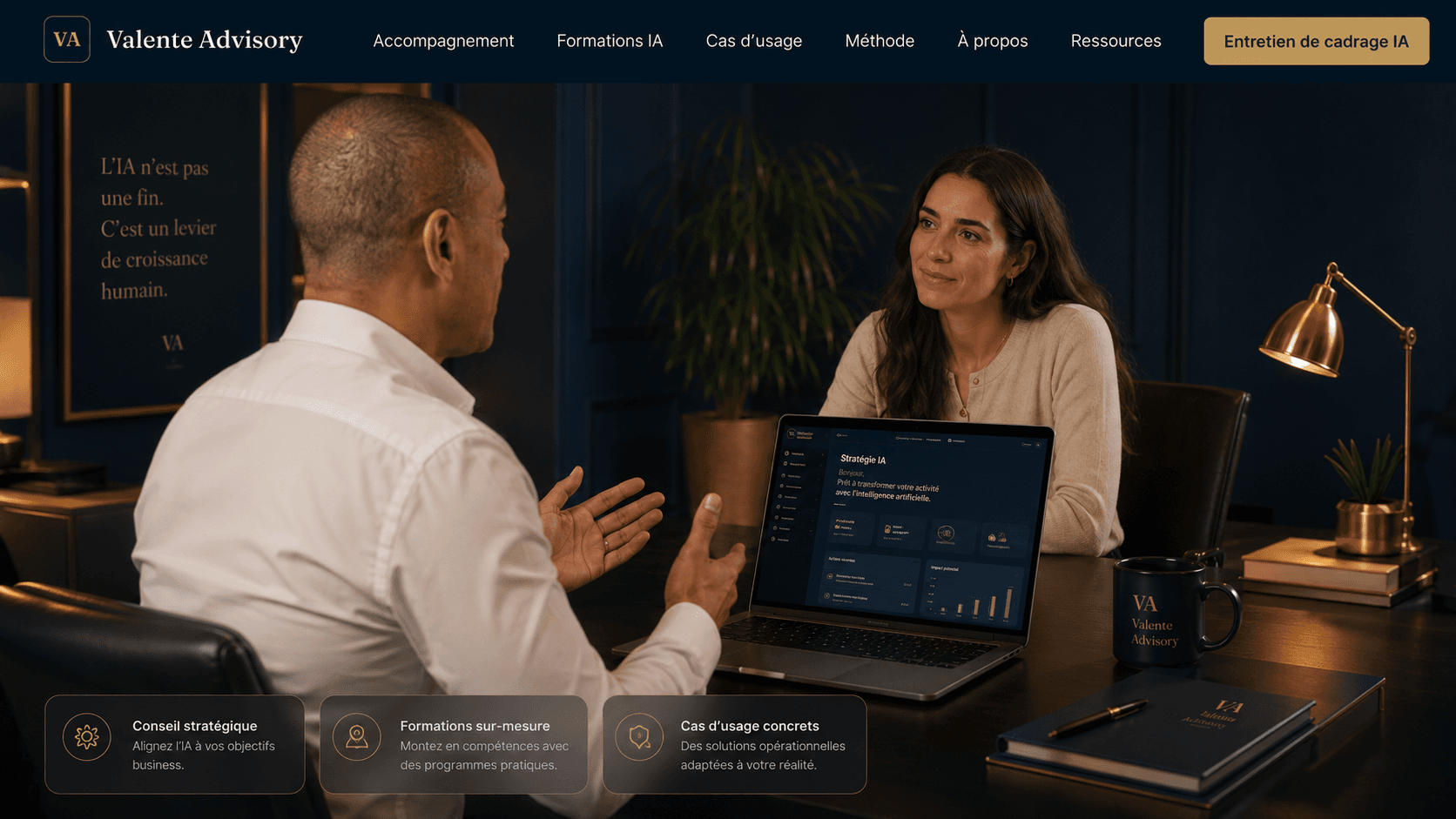 Entretien de cadrage Valente Advisory — méthode appliquée